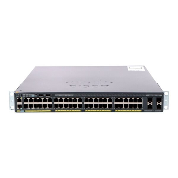 CISCO - Switch Catalyst WS-C2960X-48LPS-L, 48 ports 10/100/1000, PoE 370W,4 x 1G SFP LAN Base - alimentation intégrée, kit de montage inclus