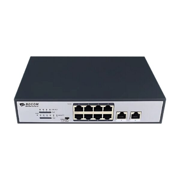 Switch BDCOM S1010-8P-120   PoE – 8 Ports POE 100M + 2 Ports