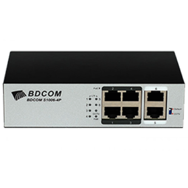 Switch BDCOM S1006-4P  unmanaged 4 ports 100M POE, 2 ports 100M