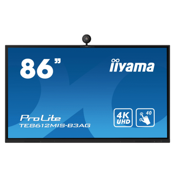 Ecran interactif AVEC CAMERA INTEGREE 4K AUTOTRACKING 86 pouces IIYAMA PROLITE TE8612MIS-B3AG